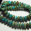 500 Ctw - Full Strand - Natural ARIZONA - Tourquise - Huge Size 10 - 15 mm Micro Faceted Rondell Beads Sparkle Old Looking Nice Pattern